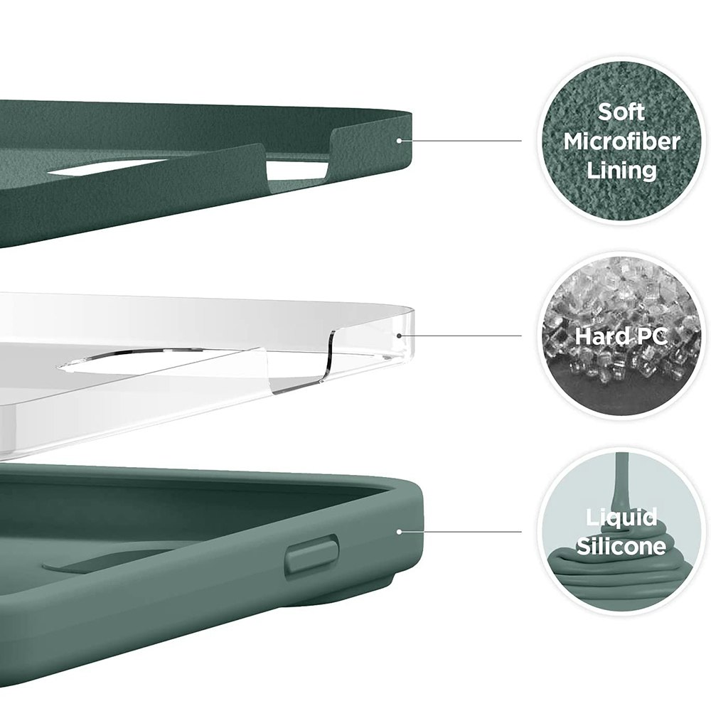 iPhone 16 MC Silikonskal Moss Green