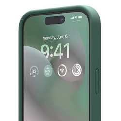 iPhone 16 Plus MC Silikonskal Moss Green