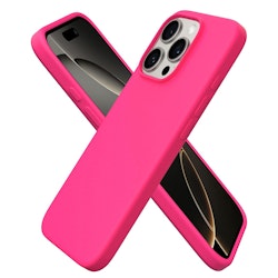 iPhone 16 Pro Max MC Silikonskal Cerise färg