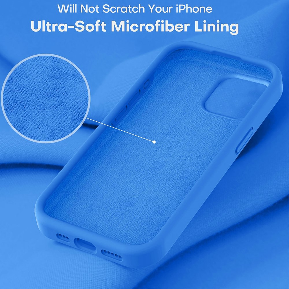 iPhone 16 Pro Max MC Silikonskal Blå färg