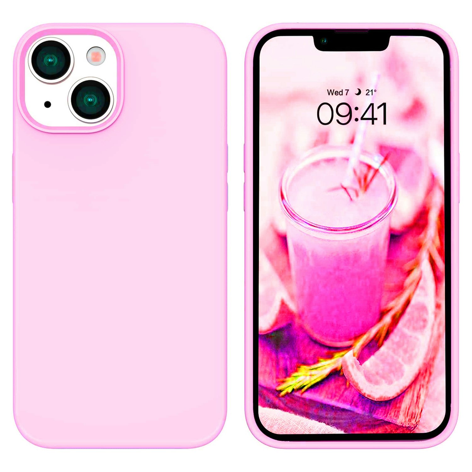 iPhone 14 MC Silikonskal Rosa
