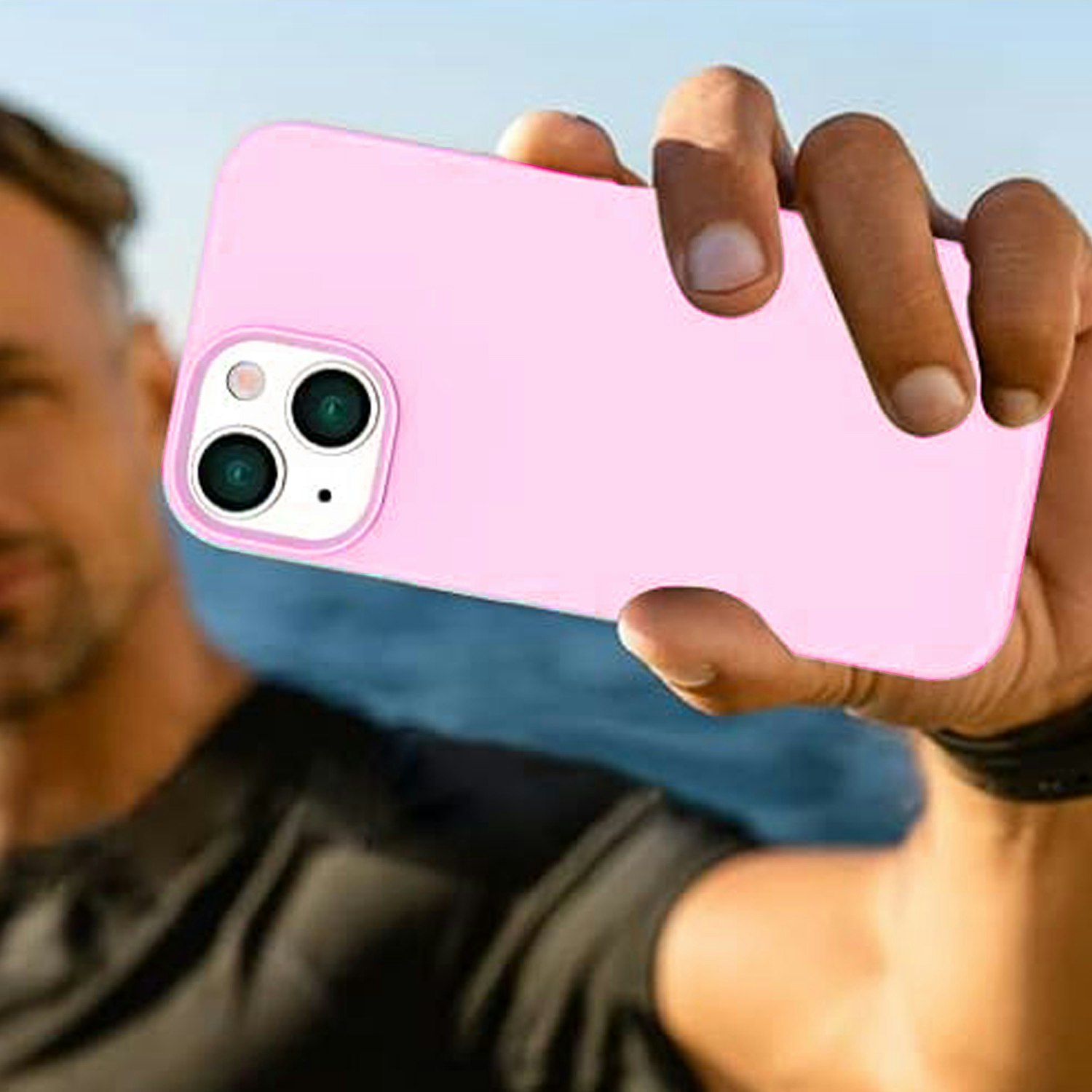 iPhone 14 MC Silikonskal Rosa