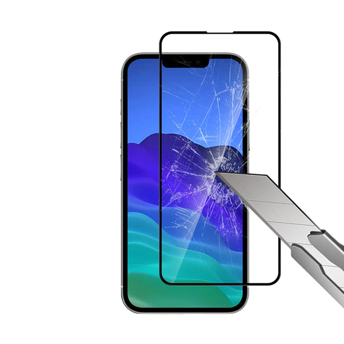 iPhone 13 Mini heltäckande härdat glas skärmskydd