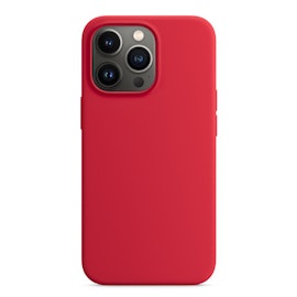 iPhone 13 Pro Silikonskal Med Magnet Red