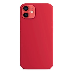 iPhone 12/12Pro Silikonskal med Magnet Red