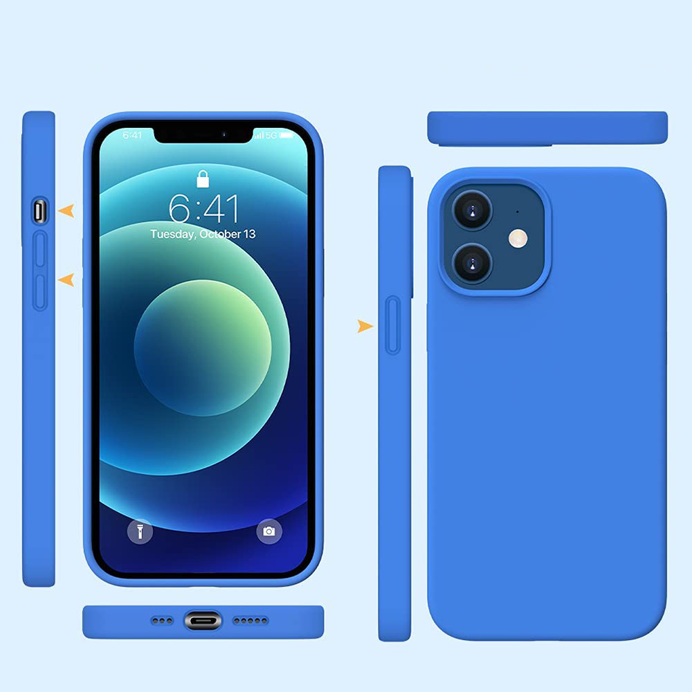 iPhone 12/12Pro MC Silikonskal blå
