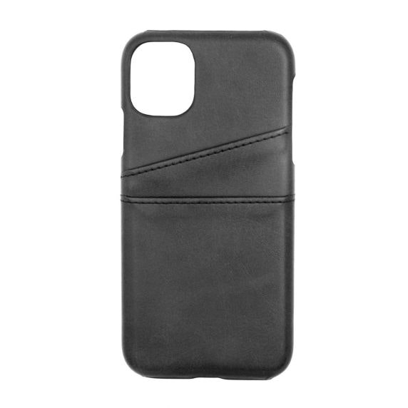 iPhone 11 PU eleganta skal med kortfack Svart