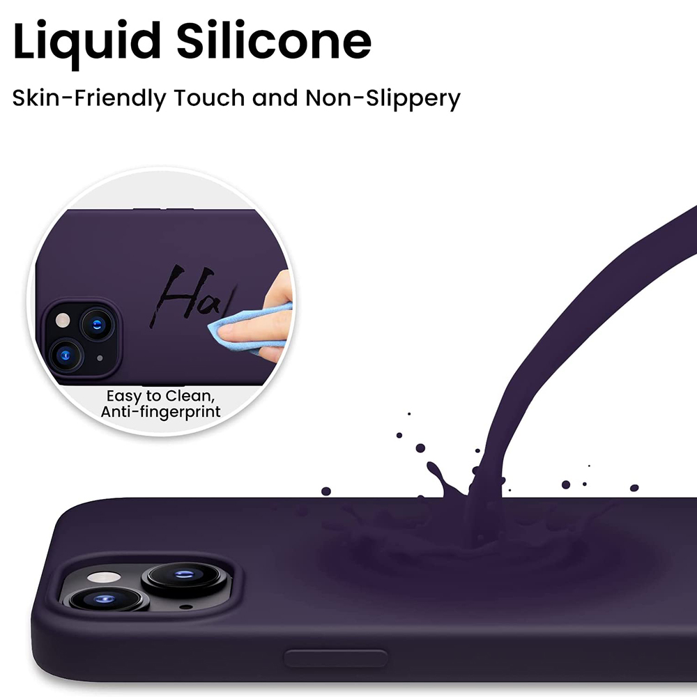 iPhone 14 Silikonskal med MagSafe - fläderbär