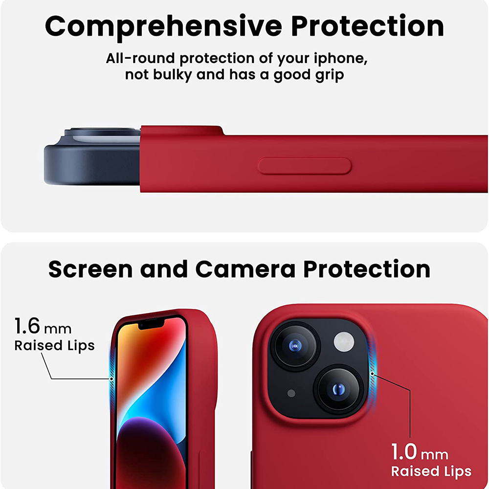 iPhone 14 Silikonskal med MagSafe - röd