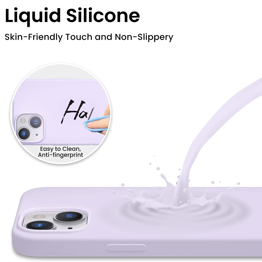 iPhone 14 Silikonskal med MagSafe - syrenblå