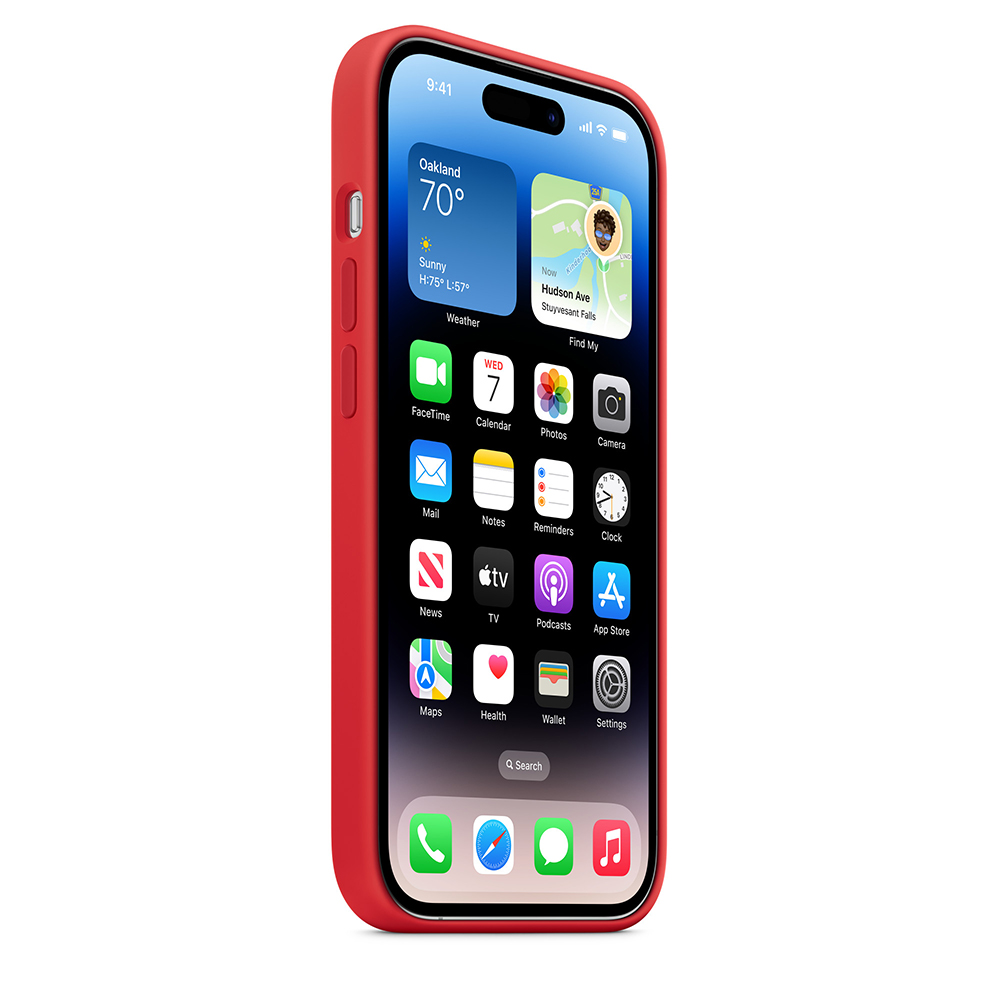 iPhone 14 Pro Silikonskal med MagSafe - röd