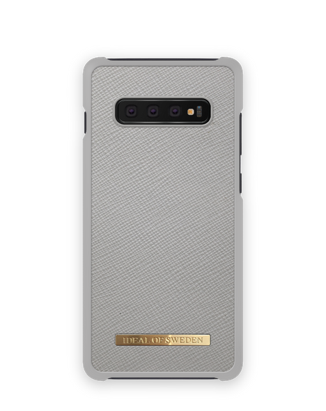Saffiano Case Galaxy S10+ Light Grey