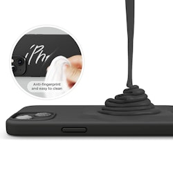 iPhone 14 MC Silikonskal i svart färg
