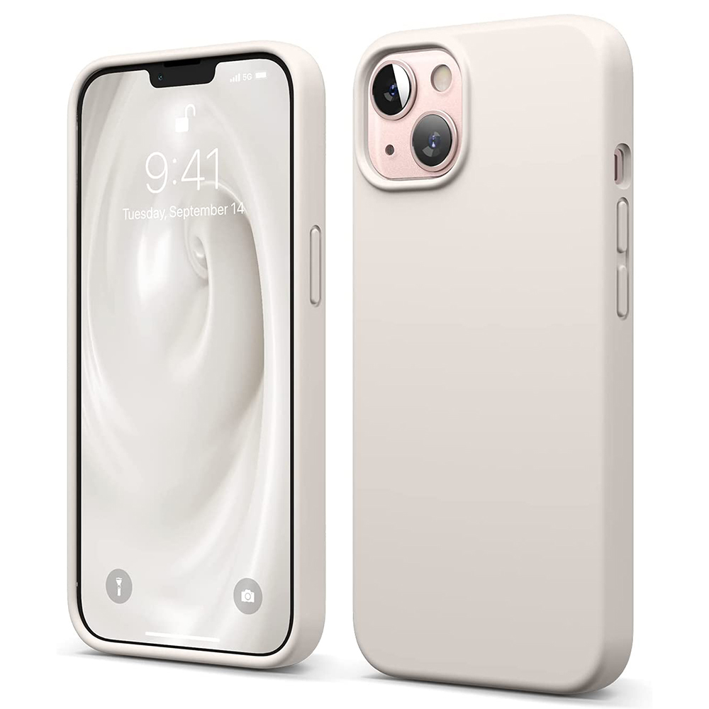 iPhone 13 MC silikonskal Stone färg