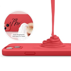 iPhone 13 MC silikonskal scarlet färg