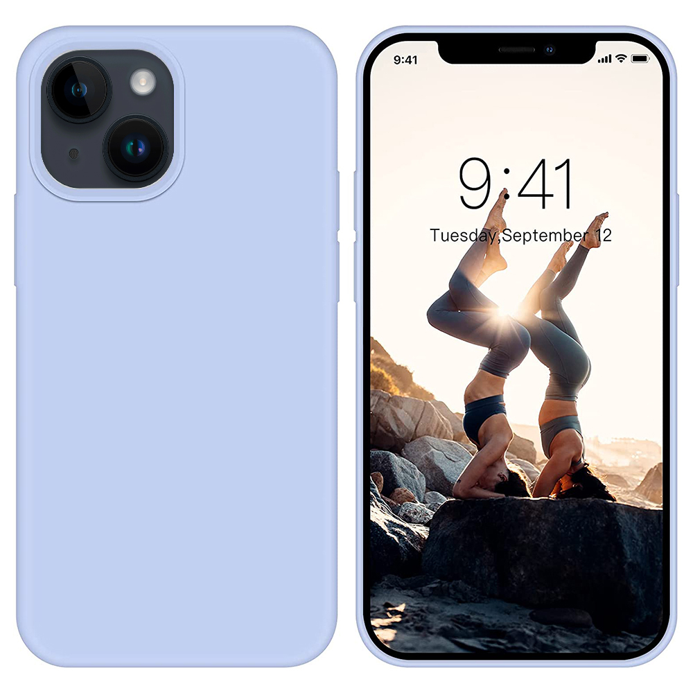 iPhone 13 MC Silikonskal ljusblå färg!