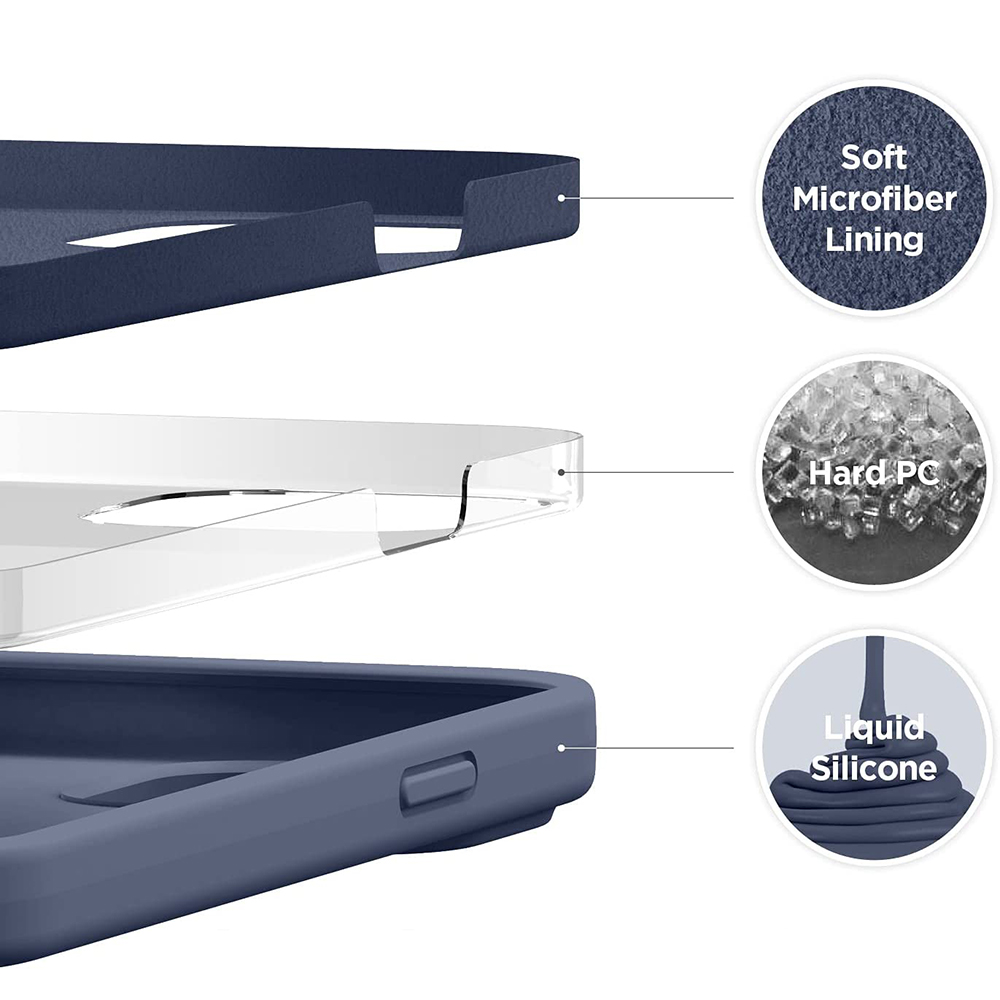 iPhone 13 Pro MC Silikonskal mörkblå