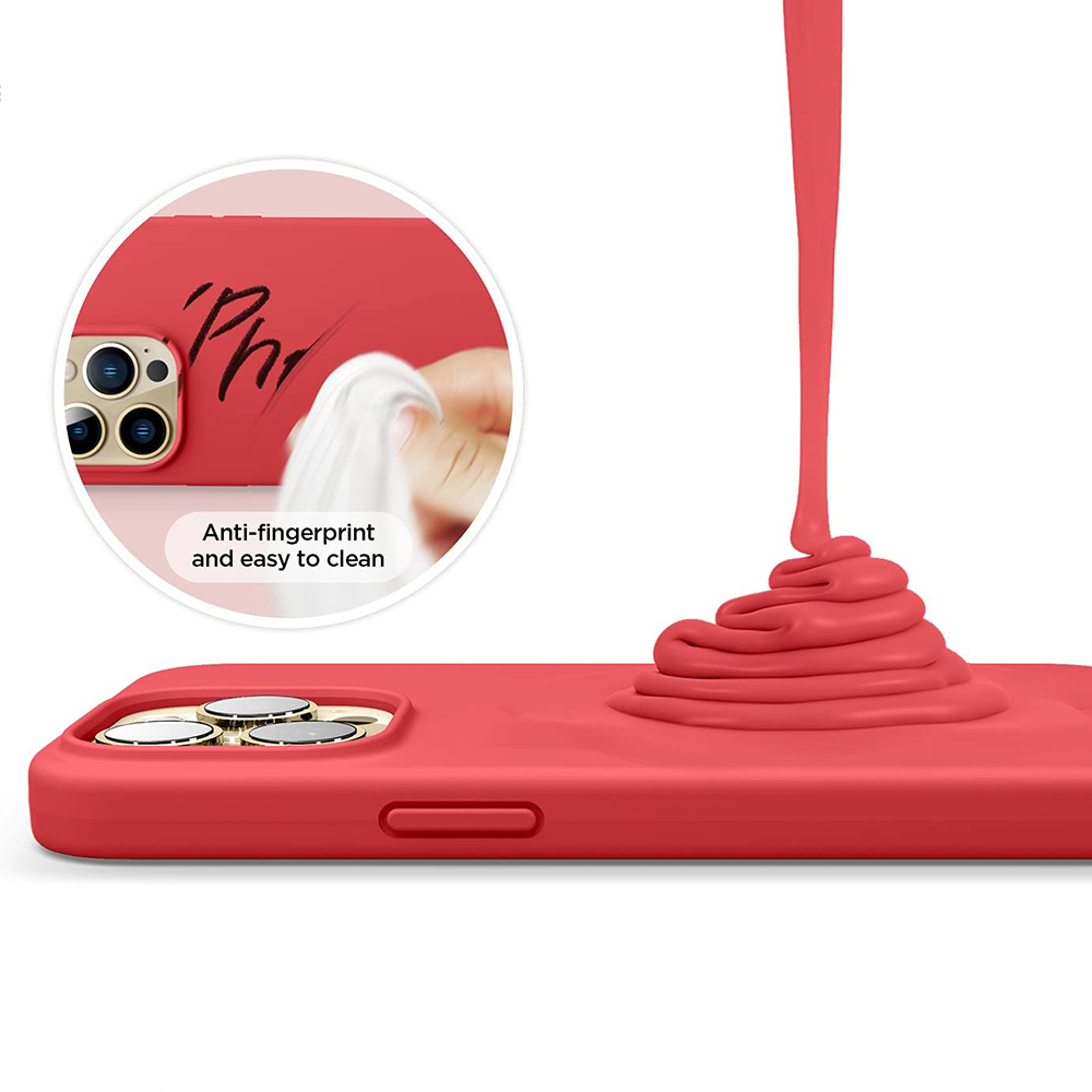 iPhone 12/12Pro MC silikon mobilskal scarlet färg