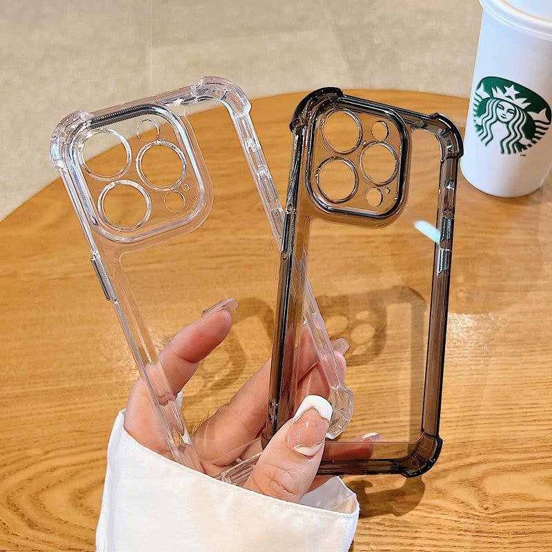 iPhone 14 Pro silikonskal med kameraskydd transparent