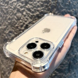 iPhone 14 Pro silikonskal med kameraskydd transparent