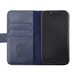 iPhone 14 Plånboksfodral Läder Rvelon - Blå