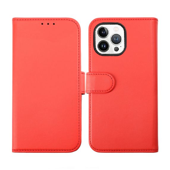 iPhone 14 Pro Plånboksfodral Magnet Rvelon - Röd