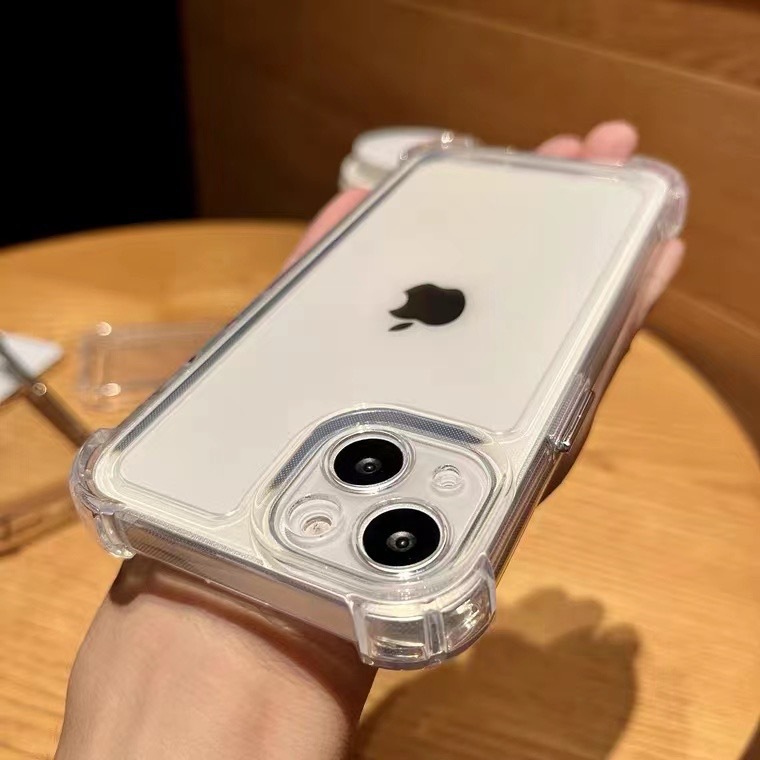 iPhone 14 silikonskal med kameraskydd transparent