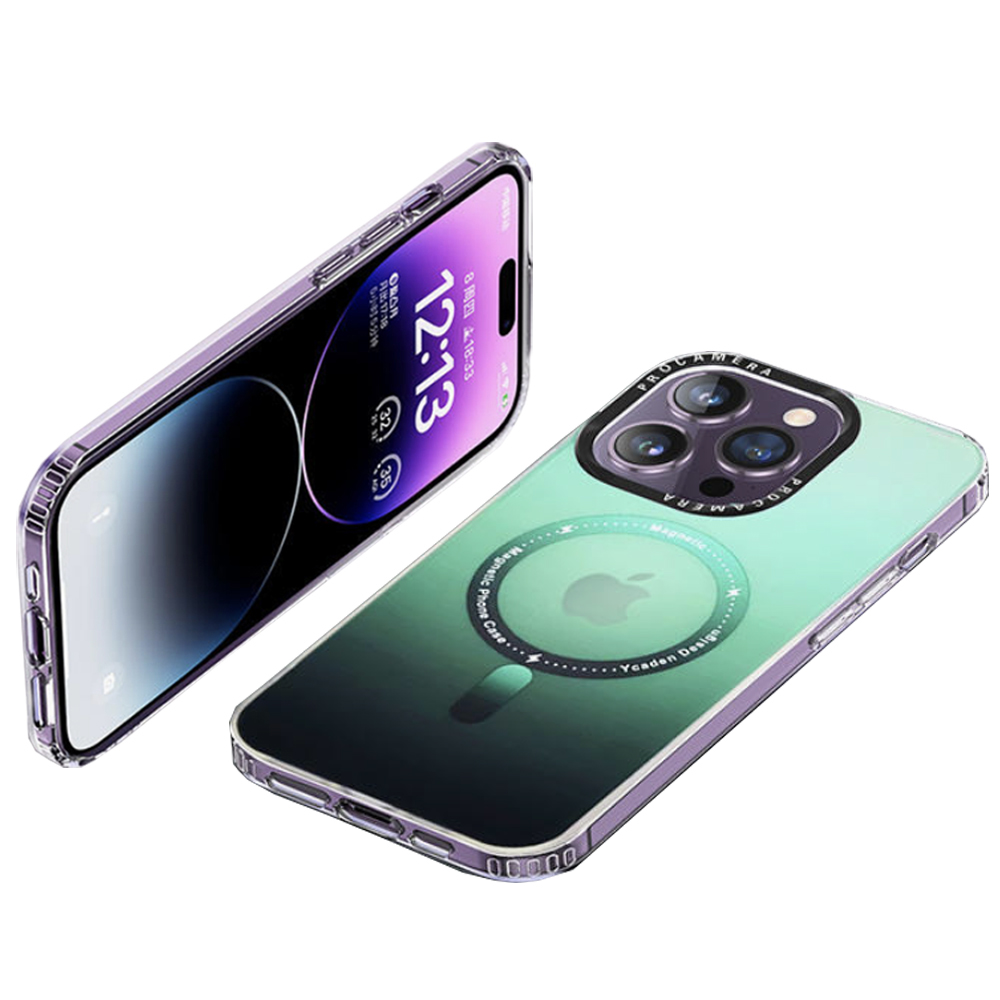 iPhone 14 Pro Max Stöttåligt Skal med MagSafe - Frostat Grön