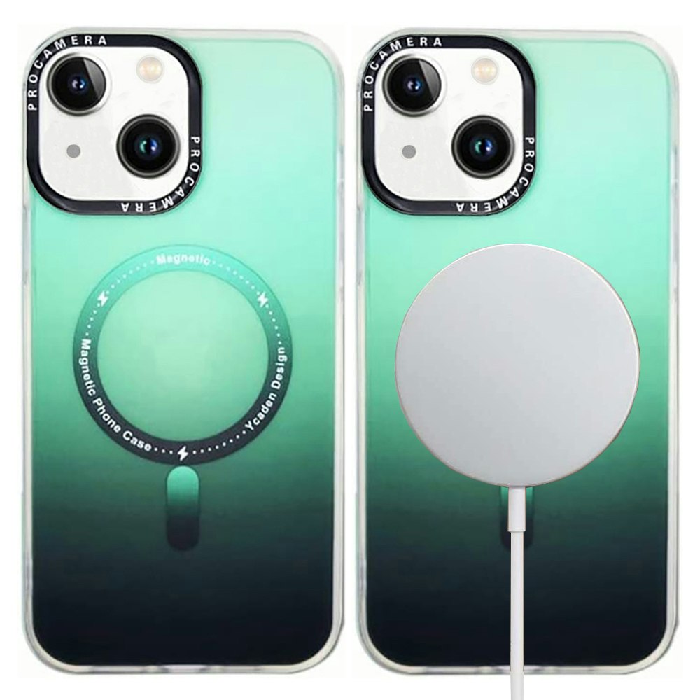 iPhone 14 Stöttåligt Skal med MagSafe - Frostat Grön