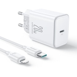 iPhone 20W strömadapter PD + 1M USB-C till lightning kabel