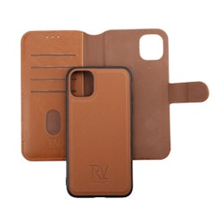 iPhone 11/XR RV Wallet Case Magnet guldbrun