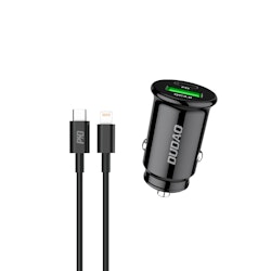 Dudao R3Pro Car Charger 18Watt USB-A (1m USB-A to Lightning cable included)