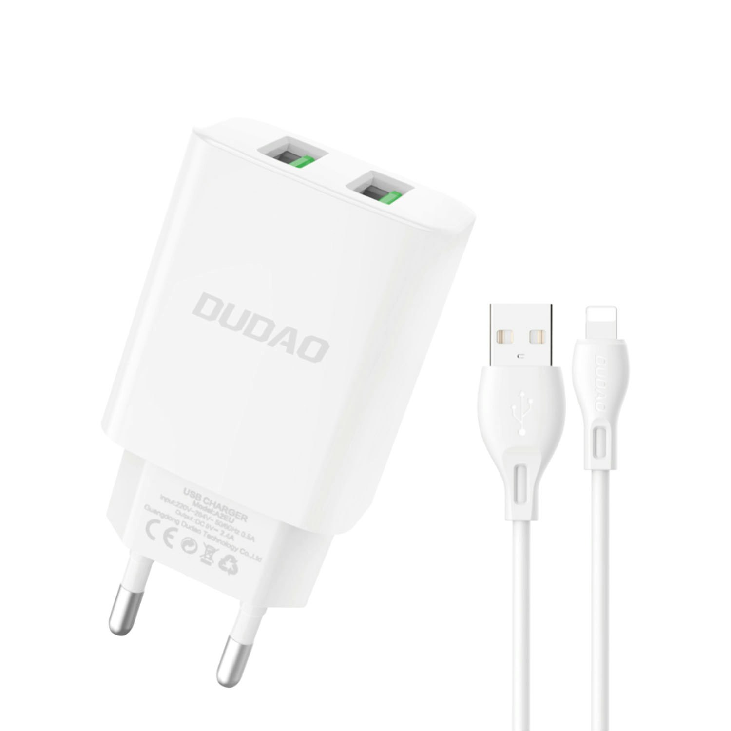 Dudao A2EUL Adapter 12Watt 2xUSB-A
