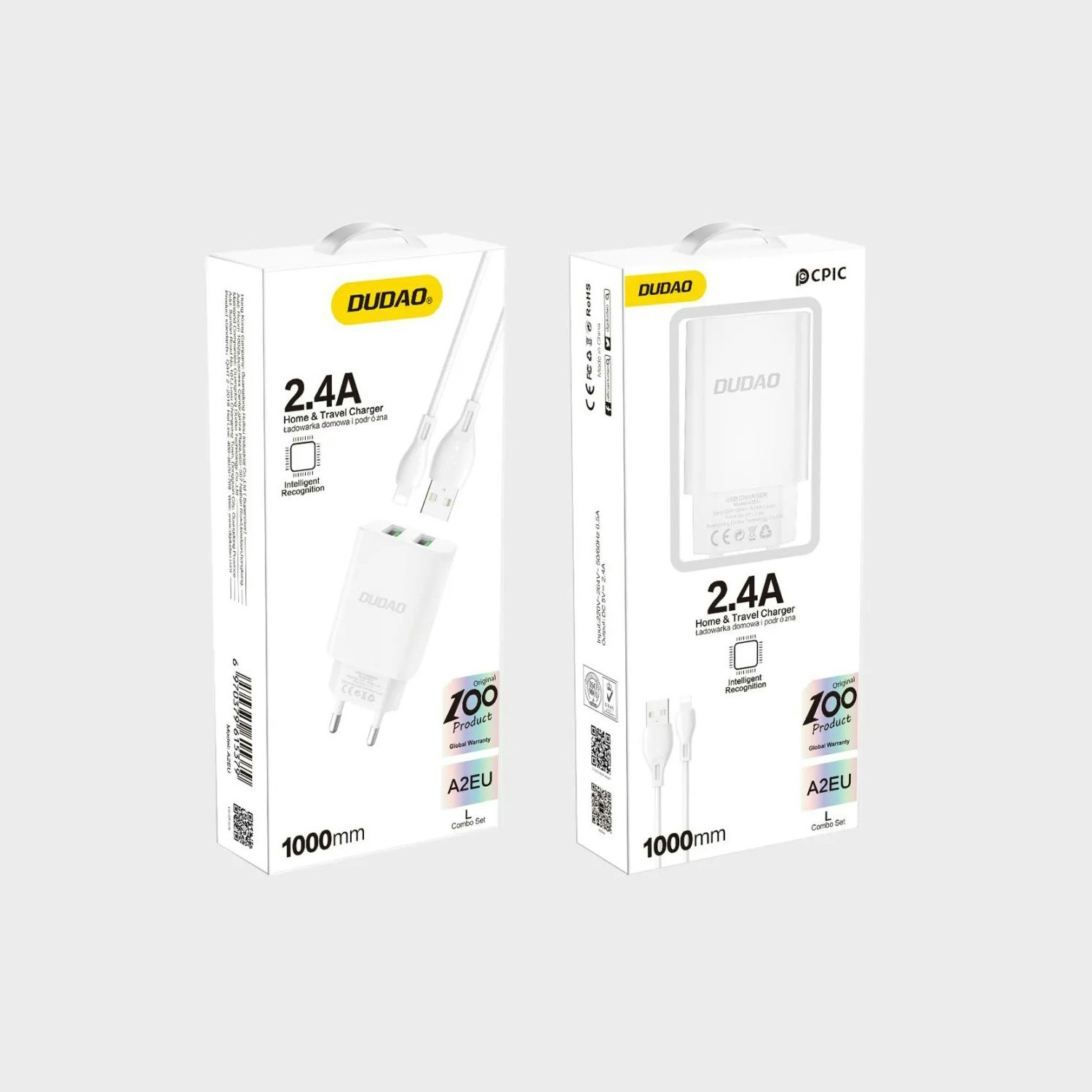 Dudao A2EUL Adapter 12Watt 2xUSB-A
