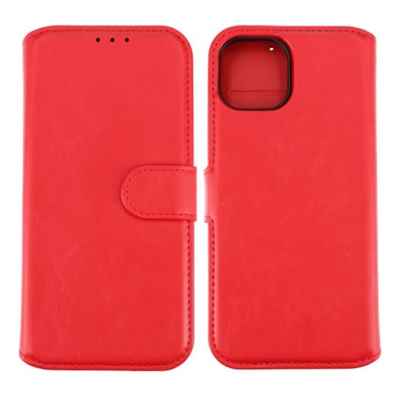 iPhone 15 Plånboksväska Magnet Röd