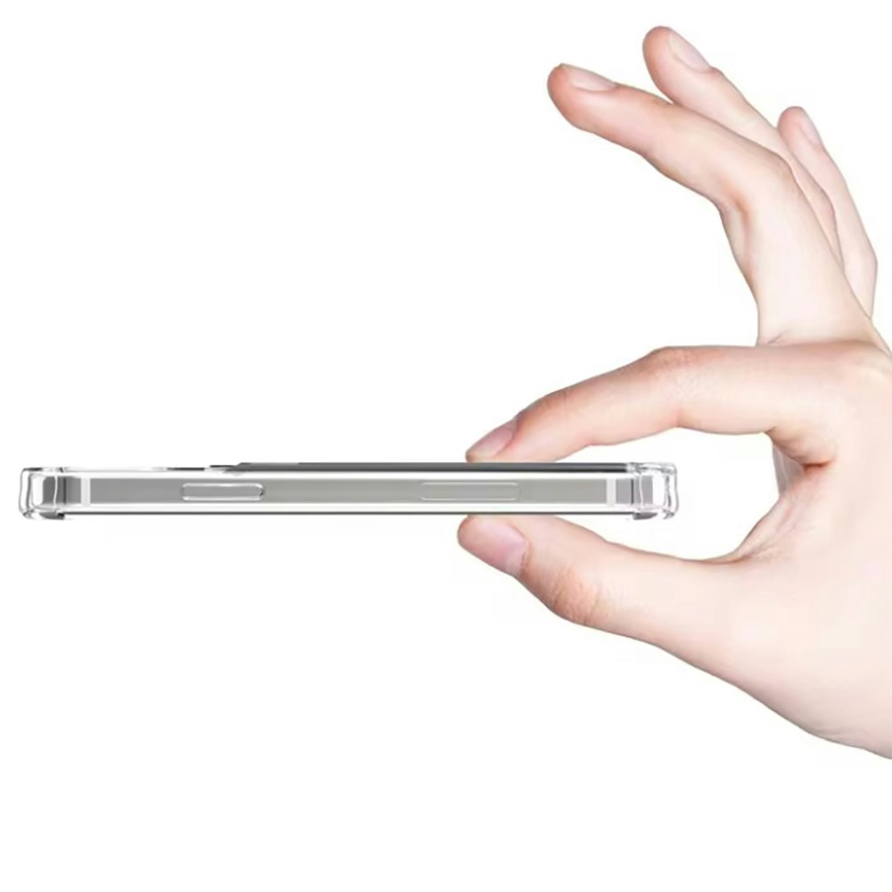iPhone 16 Plus Stöttåligt Skal med Kortfack-Transparent