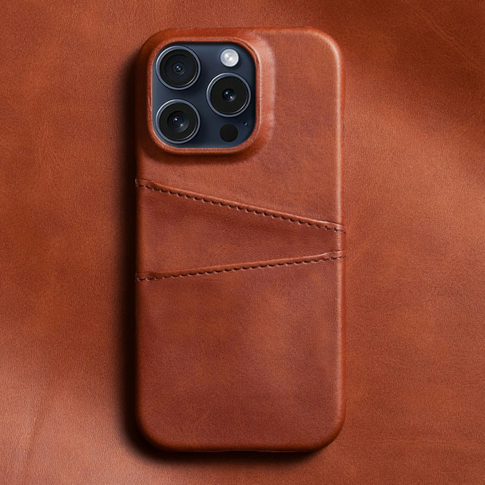 iPhone 16 Pro Max Skal med Kortfack-Brun