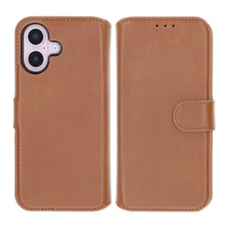 iPhone 16 Plus Plånboksfodral Magnet Brun