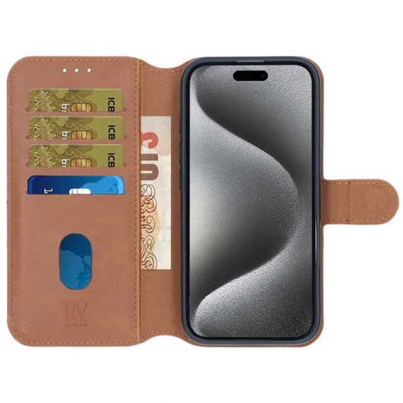 iPhone 16 Plånboksfodral Magnet Brun