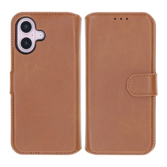 iPhone 16 Plånboksfodral Magnet Brun