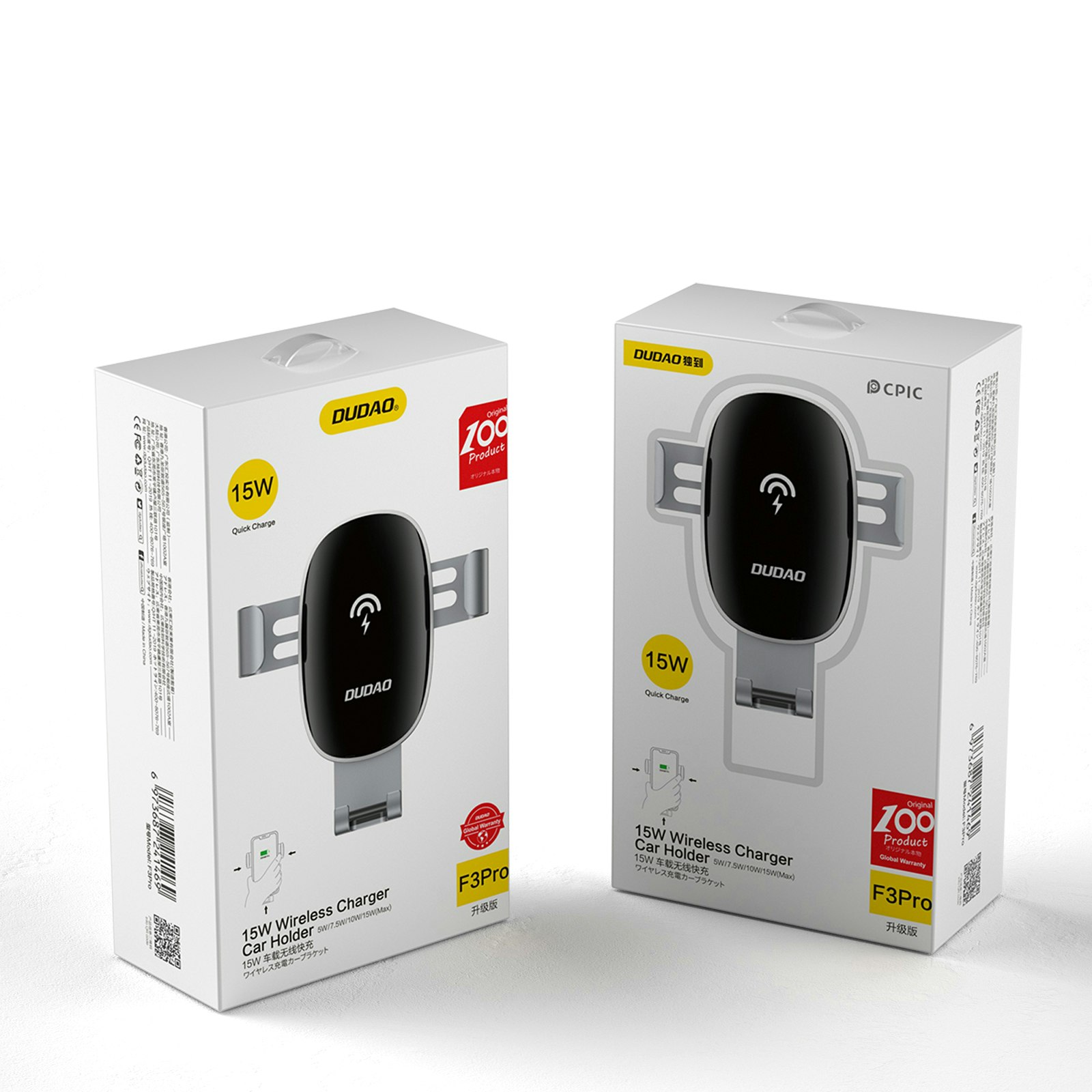 Wireless car charger 15Watt Dudao F3Pro