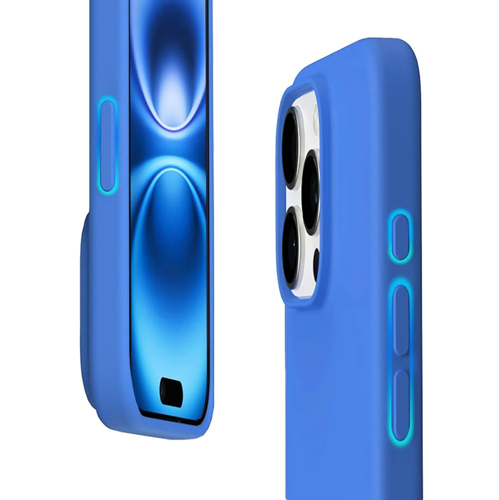 iPhone 16 Pro MC Silikonskal Blå färg