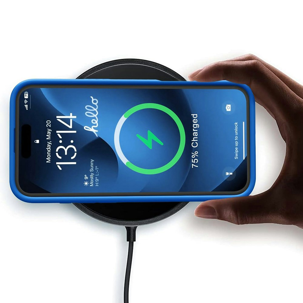 iPhone 16 Pro MC Silikonskal Blå färg