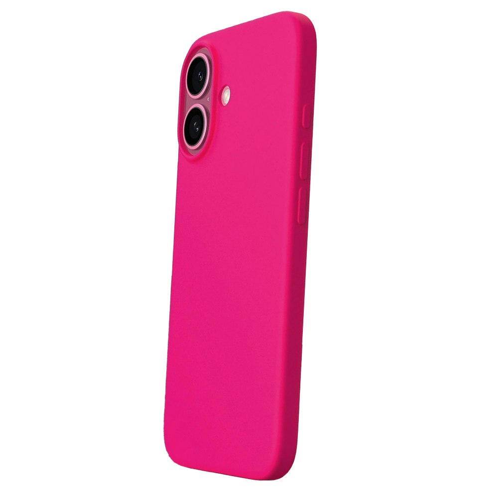 iPhone 16 MC Silikonskal Cerise färg