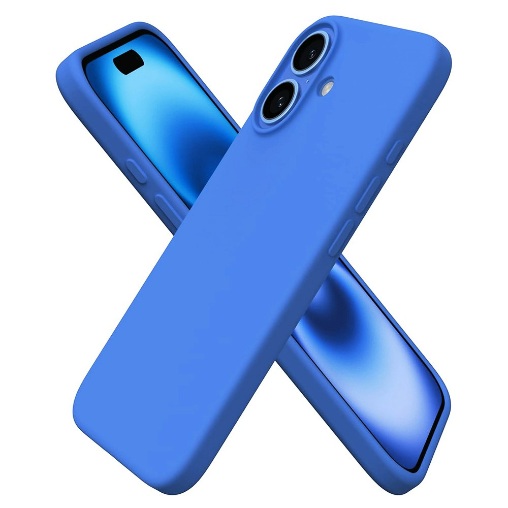 iPhone 16 Plus MC Silikonskal Blå färg