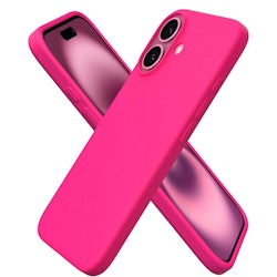 iPhone 16 Plus MC Silikonskal Cerise färg