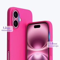 iPhone 16 Plus MC Silikonskal Cerise färg