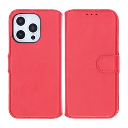 iPhone 16 Pro Plånboksväska Magnet Röd