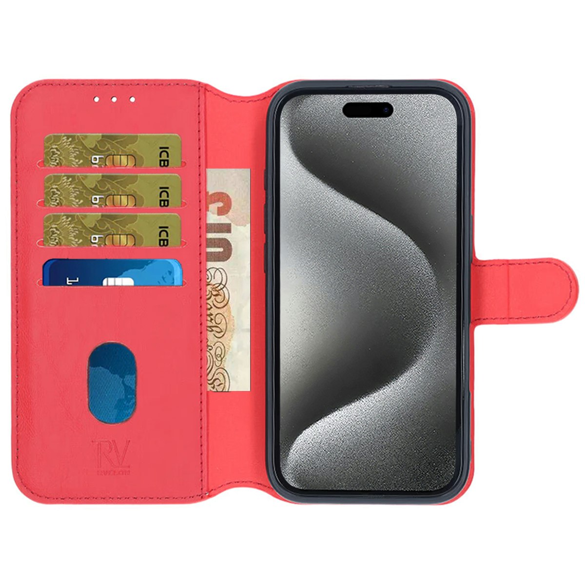iPhone 16 Pro Plånboksväska Magnet Röd