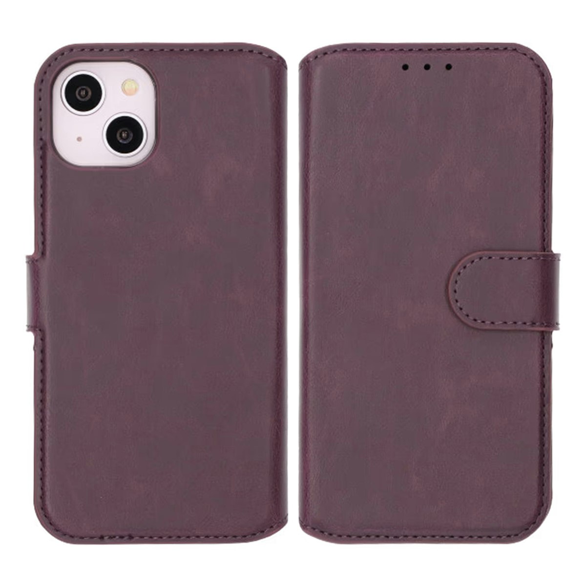 iPhone 14 Wallet Case Magnet Dark Cherry